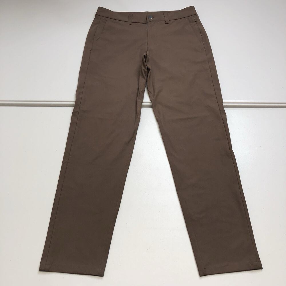 Lululemon ABC Slim Fit Commission Pants Warpstreme Mens 30 x 28 Brown Athleisure
